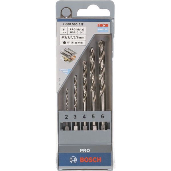 Bosch - Bohrer-Set PRO Metal HSS-G Hex 2608595517 Spiralbohrer Set
