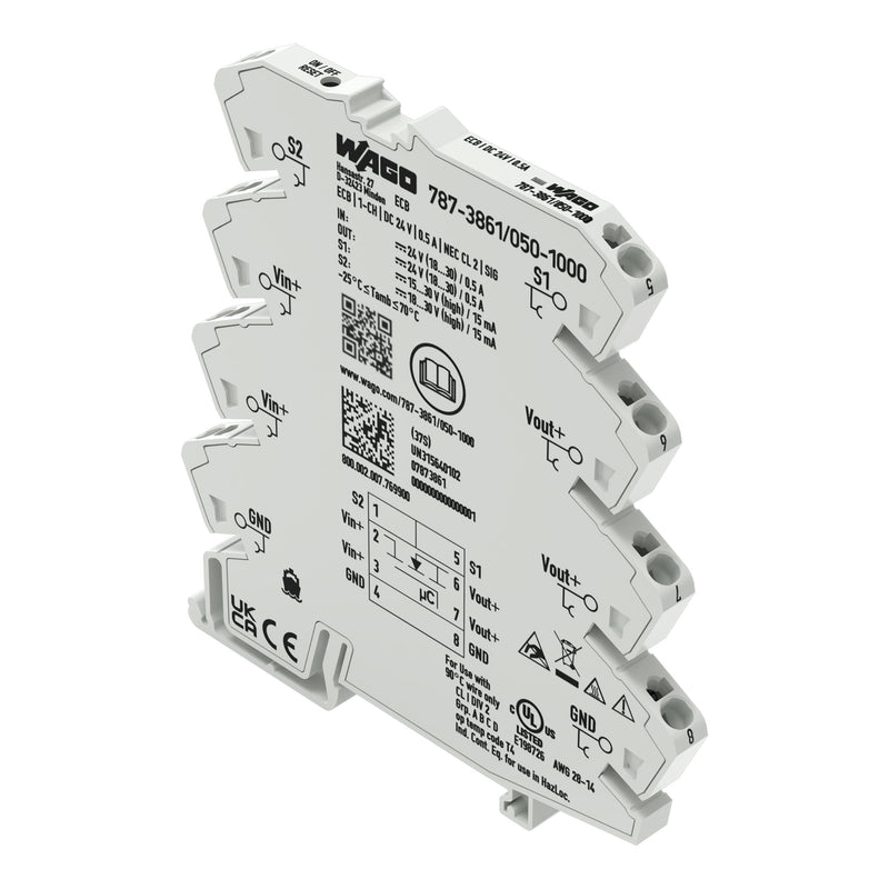 WAGO - Stromüberwachungsgerät Elektron. Schutzschalter 787-3861/050-1000 1-kanalig, DC 24 V