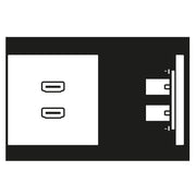 Jung - Multifunktions-Anschlussdose Multimedia-Anschlusssystem MA LS 1133 SWM graphitschwarz matt