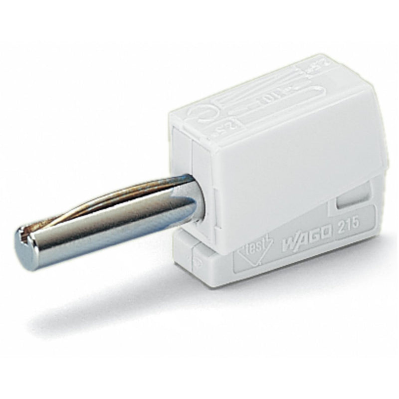 WAGO - Prüfstecker Bananenstecker 215-611 4mm weis − 50 Stück