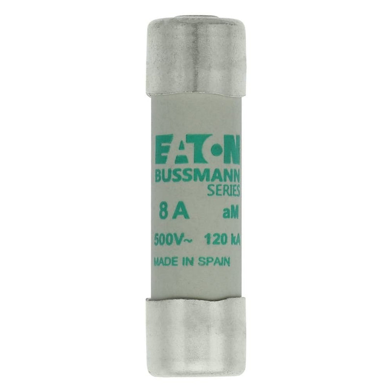 Eaton - Zylindrische Sicherung Sicherungseinsatz Nieders. CYL AM 14,#C14M8S 8A AC 500V 120kA − 10 Stück