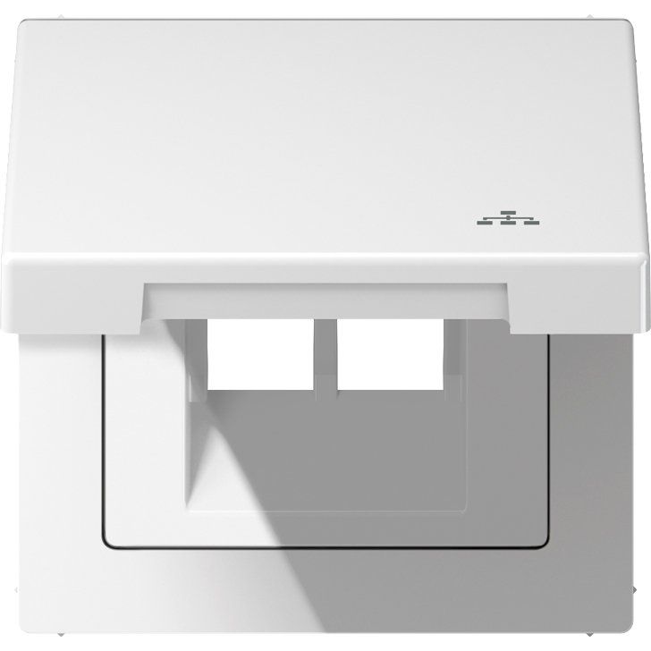 Jung - Abdeckrahmen Klappdeckel LS 990 BFKL LAN WW LAN m.Zentralplatte