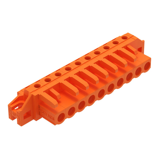 WAGO - Leiterplattensteckverbinder THT-Federleiste abgewink. 232-270/031-000 Maß 5,08mm,orange − 25 Stück