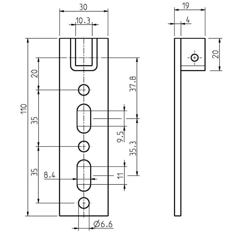 DELTA DORE - Zubehör/Ersatzteile für Tor-/Rollladenantriebe Antriebslager 4010-05 Fertigk. höhenverst