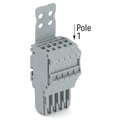 WAGO - Ein- und mehrpolige Klemmenleiste 1-Leiter-Federleiste 2020-105/133-000 CAGECLAMP,1,5mm²,gr − 50 Stück