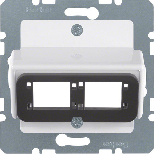 Berker - Einsatz/Abdeckung für Kommunikationstechnik Zentralplatte pws 146109 f.Dopp.-Modul