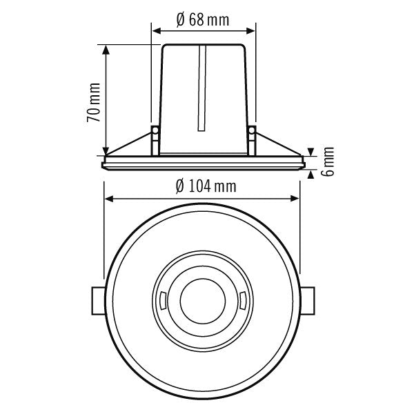 ESYLUX - Bussystem-Bewegungsmelder Decken-Präsenzmelder PD-FLAT #EP10423215