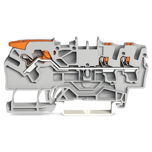 WAGO - Durchgangs-Reihenklemme 3-Leiter-Durchgangsklemme 2102-5302 ,2,5 mm²,orange − 50 Stück