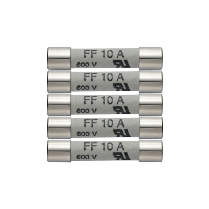 Testo - Zylindrische Sicherung Ersatz-Sicherungen 0590 0005 (VE5) 10A/600 V − 1 Packung