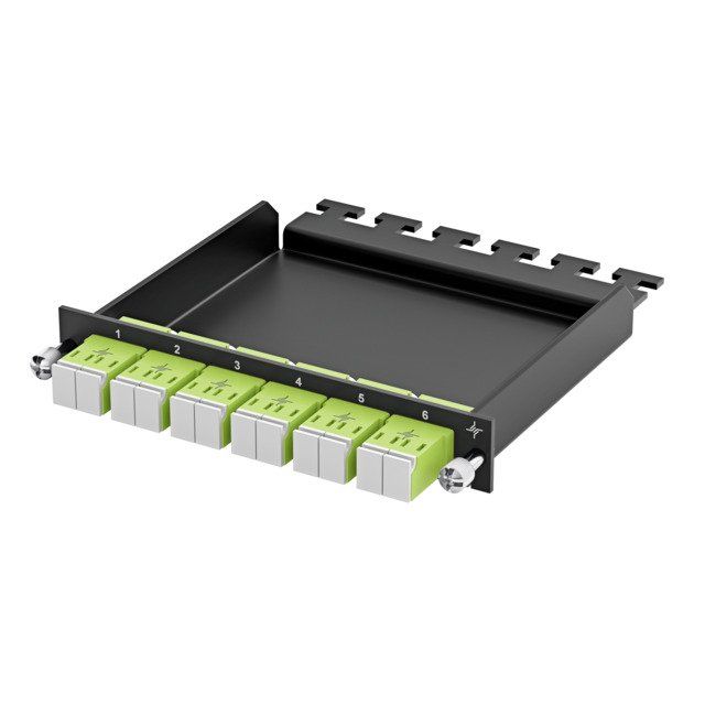 Telegärtner - Moduleinsatz für Patchpanel LWL HD3-ES Patch-Modul 100022365 0,5HE 6xLC-D OS2/APC