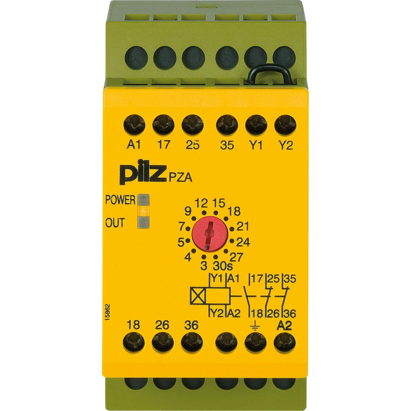 Pilz - Zeitrelais Zeitrelais anprechverz. PZA 30 #774035 110-120VAC 1n/o 2n/c
