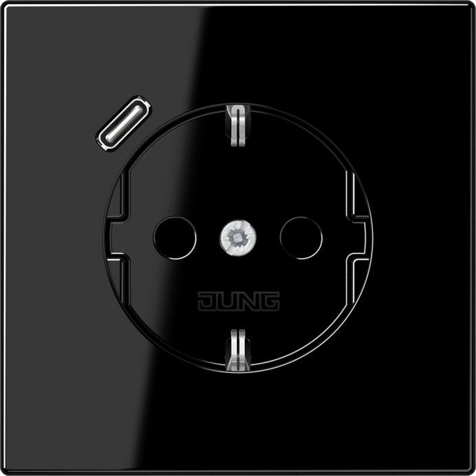 Jung - Steckdose SCHUKO Steckdose LS 1520-18 C SW mit USB Typ C