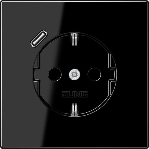 Jung - Steckdose SCHUKO Steckdose LS 1520-18 C SW mit USB Typ C