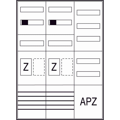 ABN - Zähler-Komplettschrank Zählerschrank S37EA222 eHZ 2Z 2R 1V1APZ