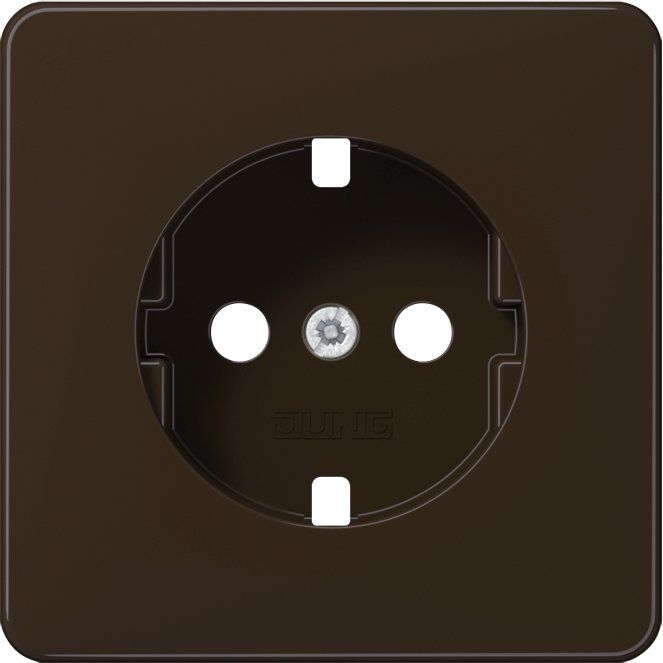 Jung - Abdeckung/Bedienelement für Installationsschalterprogramme Platte CD 1520 PL BR f.SCHUKO Steckdose