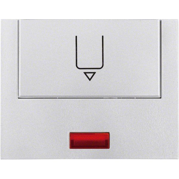 Berker - Abdeckung/Bedienelement für Installationsschalterprogramme Hotelcard-Schaltaufsatz 16417103 Alu, rt Linse