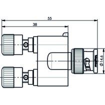 Telegärtner - Kommunikationstechnik-Adapter Laborsteckverbindung 100023664 BNC-Sti auf 1xApp.kl