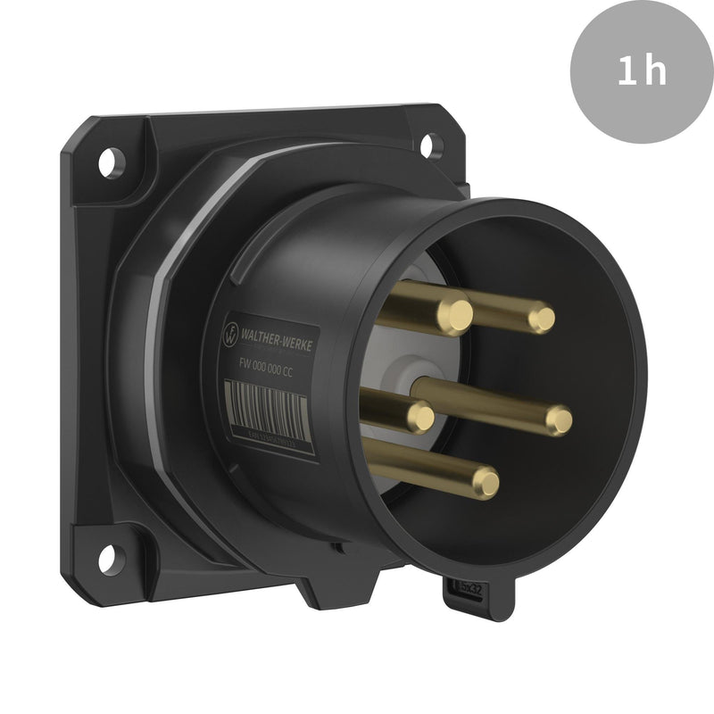 Walther Werke - CEE-Gerätestecker (IEC 60309) CEE NEO Phasenwender FW611501PH gerade 16A5P1h IP54 − 10 Stück