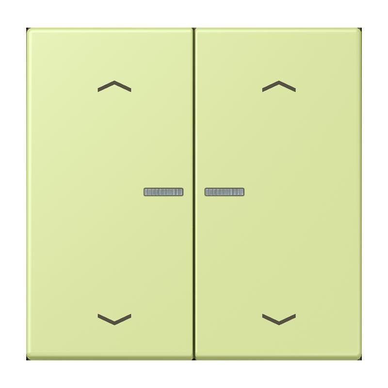 Jung - Abdeckung/Bedienelement für Installationsschalterprogramme Wippe mit Lichtleiter LC 102 KO5P 222 vert jaune clair
