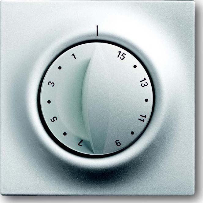 Busch-Jaeger - Abdeckung/Bedienelement für Installationsschalterprogramme Zentralscheibe alu/si 1770-783 Zeitschaltuhr,15Min