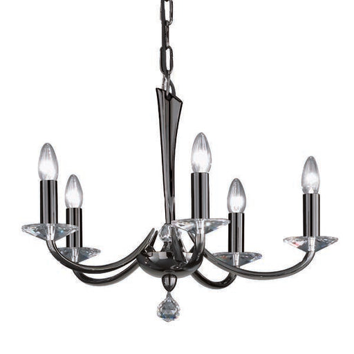 Brumberg Leuchten - Pendelleuchte Krone Bahia 00859025 5Lp., schwarzchrom
