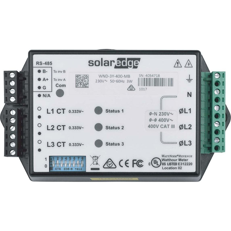 SolarEdge - Zubehör/Ersatzteile für regenerative Energieerzeugung Energy Meter SE-WND-3Y400-MB-K2 Modbus Energiezähler  − 1 Stück