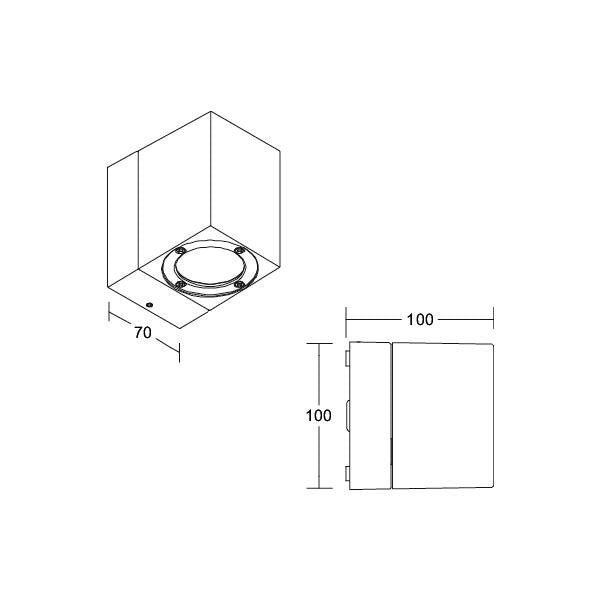 Brumberg Leuchten - Decken-/Wandleuchte LED-Wandleuchte 65231103 3000K, graphit