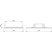Philips Lighting - Mechanisches Zubehör/Ersatzteile für Leuchten Deckeneinbaurahmen ZBP333CFRML560W410WH