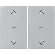 Berker - Abdeckung/Bedienelement für Installationsschalterprogramme Abdeckung Tastsensor-Modul 80961371 2-fach alu