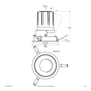 EVN Lichttechnik - Downlight/Strahler/Flutlicht LED-Einbauleuchte modular F01R14AM3830L24P Konfigurationstype