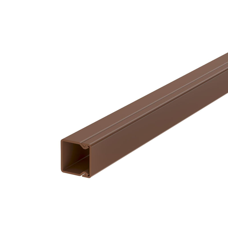OBO Bettermann - Leitungsführungskanal Wand- und Deckenkanal WDK20020BR 20x20x2000 PVC sbr − 2 Meter