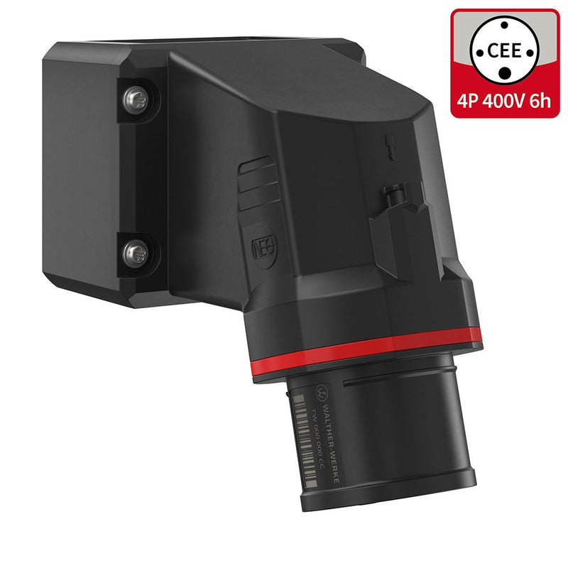 Walther Werke - CEE-Gerätestecker (IEC 60309) CEE NEO Wandgerätestecker FW714406CC 16A 4P 6h IP54 − 5 Stück