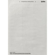 Gira - Bezeichnungsmaterial für Installationsschalterprogramme Beschriftungsbogen 145900 62,5 x 18,5mm