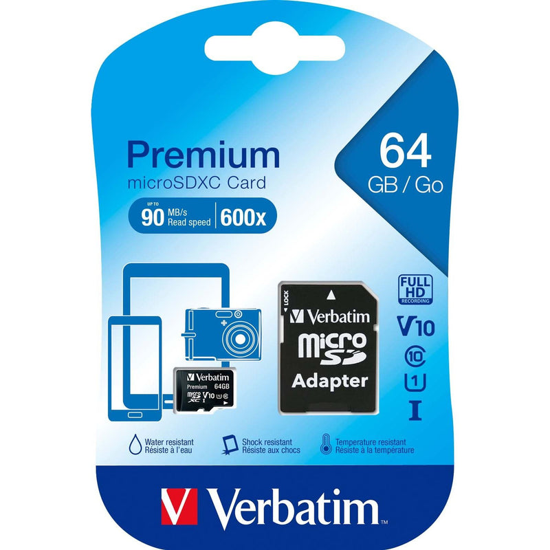 Verbatim - Speichermedium digital microSDXC Card 64GB 44084 Class 10,UHS-I