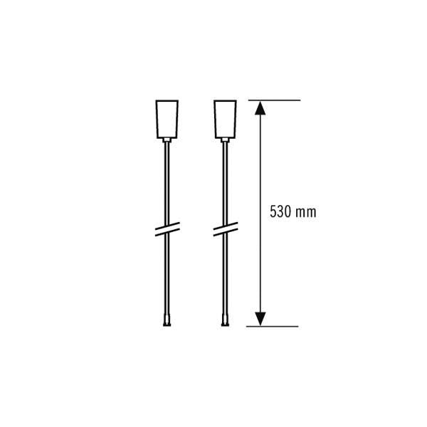 ESYLUX - Mechanisches Zubehör/Ersatzteile für Leuchten Rohrpendelsatz SLXELXTUBEPEND.SET f. Serie ELX + SLX