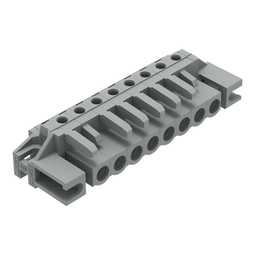 WAGO - Leiterplattensteckverbinder THT-Federleiste abgewink. 232-238/047-000 Rastermaß 5mm,grau − 50 Stück