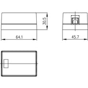 Telegärtner - Kommunikationsanschlussdose Kupfer Modul-Aufnahme 1-fach 100021366 46x64, aws − 5 Stück
