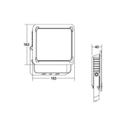 Brumberg Leuchten - Decken-/Wandleuchte LED-Fluter 60813183 50W, 3000K, sw