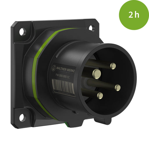 Walther Werke - CEE-Gerätestecker (IEC 60309) CEE NEO Anbaugerätestecker FW610402CC gerade 16A 4P 2h − 10 Stück