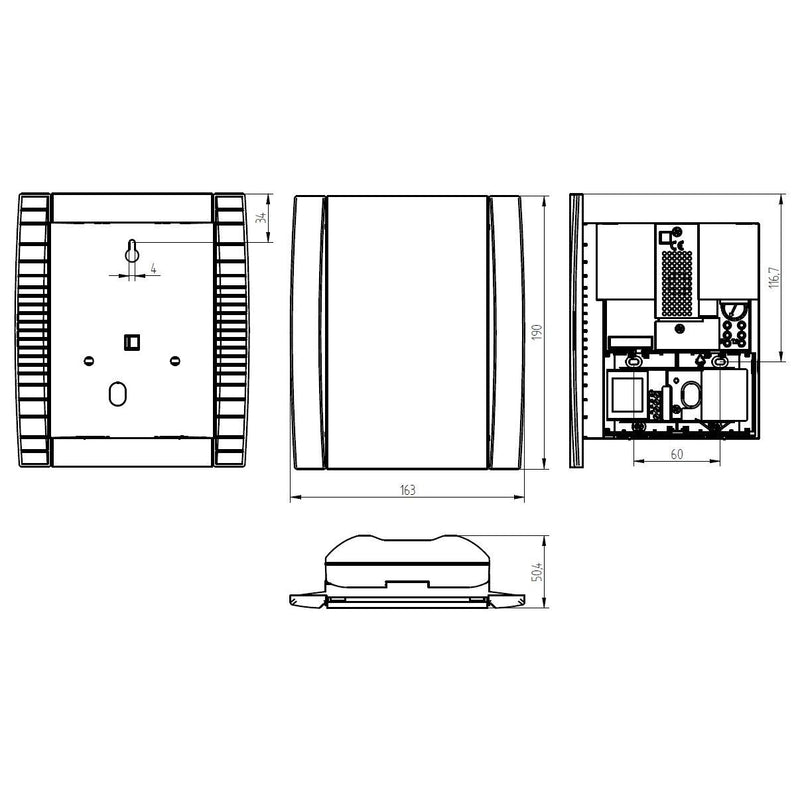 Grothe - Gong Elektronik-Gong CROMA 231A 17 Sounds, sil/grau