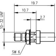 Telegärtner - Koax-Steckverbinder SMB-Kabeleinbaustecker 100024851 Crimp G7 (RG-316/U) − 5 Stück