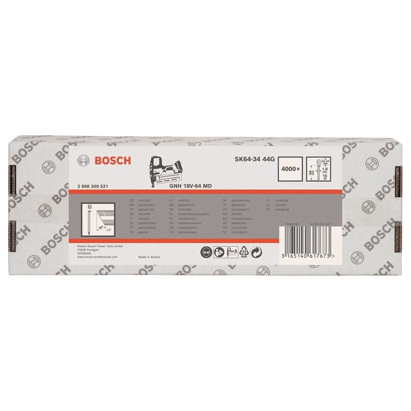 Bosch - Zubehör und Werkzeuge für Druckluft DA Senkkopf-Stift SK64-34 2608200521 44G 1,8mm 44 mm