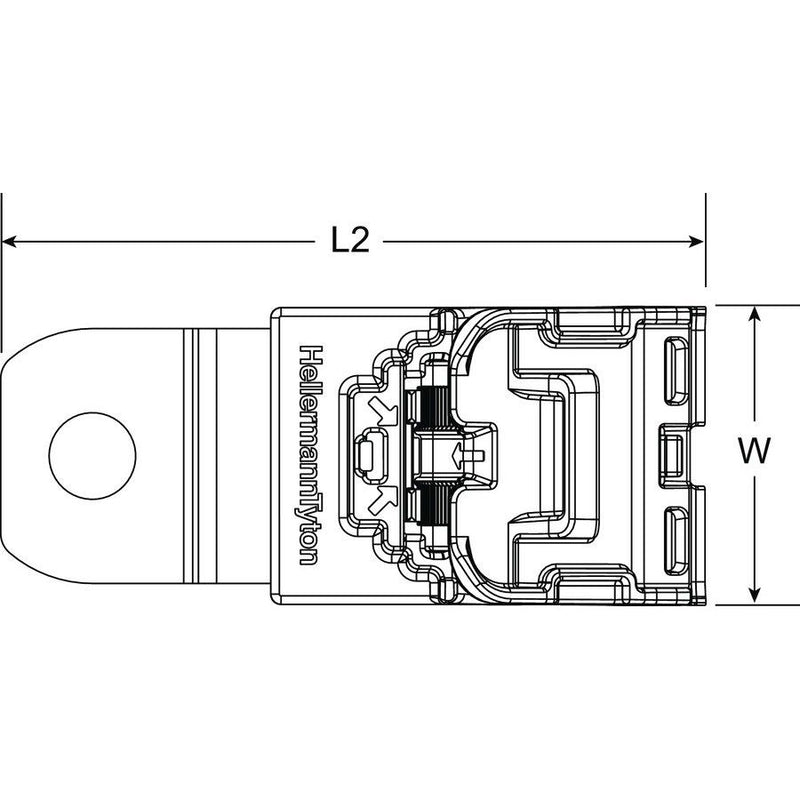 HellermannTyton - Befestigungsschelle für Kabel/Rohre Befestigungelement RCB180SM10 PA66 116,2x34,9mm, M10 − 280 Stück