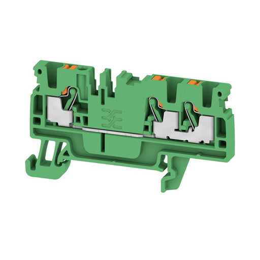 Weidmüller - Durchgangs-Reihenklemme A3C 2.5 GN PUSH IN, 2.5 mm² − 100 Stück