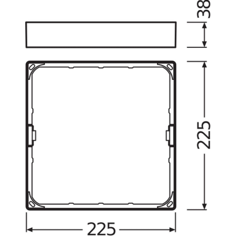 Ledvance - Mechanisches Zubehör/Ersatzteile für Leuchten Anbaurahmen DL SLIMFRAME SQ210WT