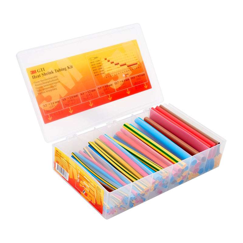 3M - Schrumpfschlauch Warmschrumpfschlauch Box Pack+Go.farbig farbig sortiert − 4 Stück