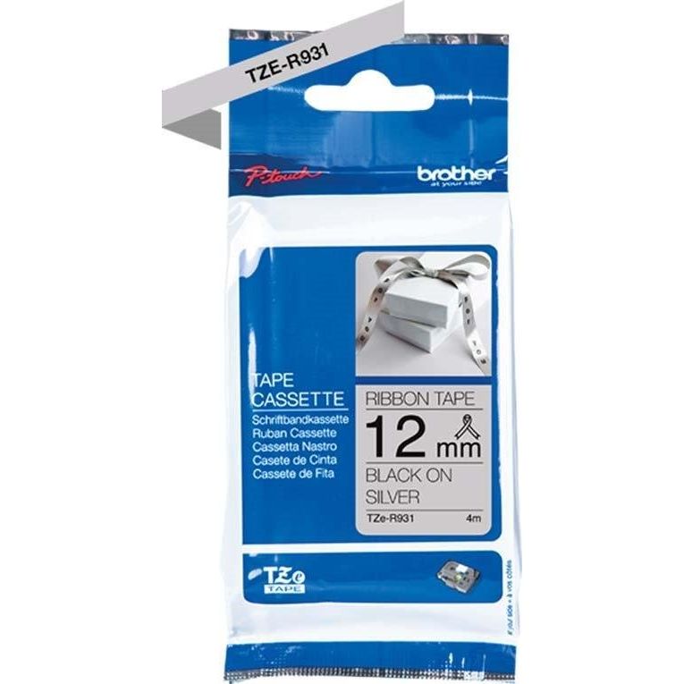 Brother - Verbrauchsmaterial für Telefax/Drucker/MFC Textilbänder TZe-R931 4m/12mm sw/gold