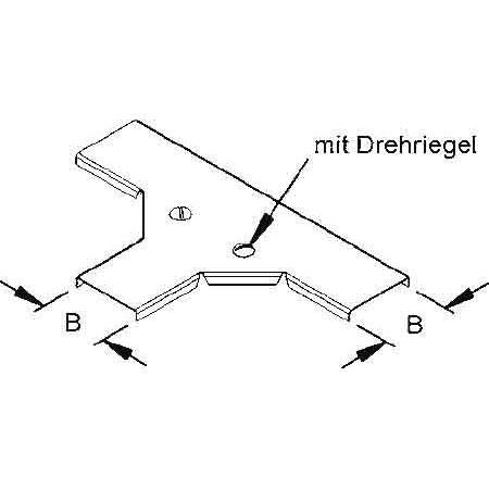 Niedax - Deckel T-Stück für Kabeltragsystem Deckel RTSKDV 50 F