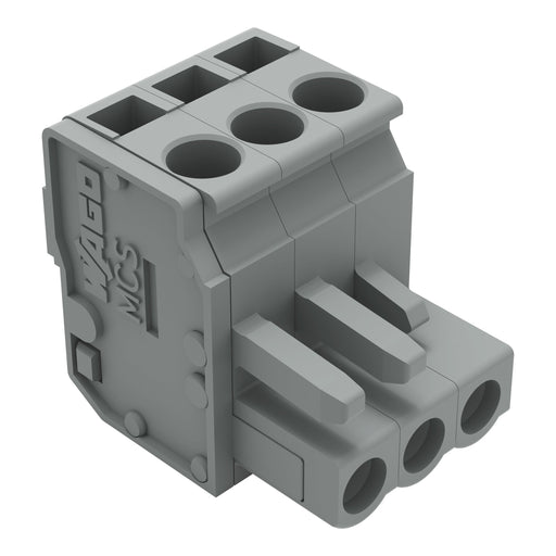 WAGO - Kabelsteckverbinder für Leiterplattensteckverbinder 1-Leiter Federleiste 232-203/026-000 CAGECLAMP 2,5mm²,gr − 100 Stück