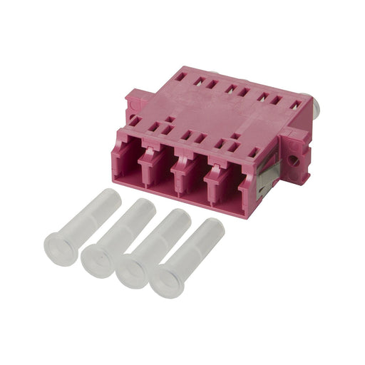 Metz Connect - LWL-Kupplung LC-Quad-Kupplung 15090079-I LC-Q OM4 violett